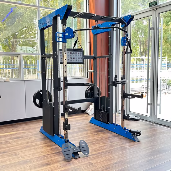 Commercial Strength Machine Sports Training Body Building Power Squat All in One Trainer Rack Multi-Functional Smith Machine Fitness Gym Equipment for Home Use